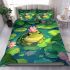 Cute cartoon frog in the water bedding set