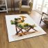 Cute cartoon frog sitting in the sun on an outdoor chair area rugs carpet