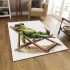 Cute cartoon frog wearing sunglasses lounging in the sun area rugs carpet