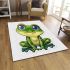 Cute cartoon frog with big eyes area rugs carpet