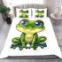 Cute cartoon frog with big eyes bedding set