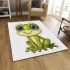 Cute cartoon frog with big eyes area rugs carpet