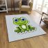 Cute cartoon frog with big eyes 21 area rugs carpet