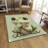 Cute cartoon frog with big eyes area rugs carpet