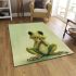 Cute cartoon frog with big eyes and hands area rugs carpet