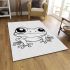 Cute cartoon frog with big eyes coloring page for kids area rugs carpet