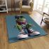 Cute cartoon green frog area rugs carpet