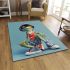 Cute cartoon green frog area rugs carpet