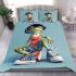 Cute cartoon green frog bedding set