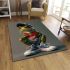 Cute cartoon green frog area rugs carpet