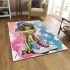 Cute cartoon green frog area rugs carpet