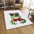 Cute cartoon green frog wearing sunglasses area rugs carpet