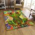 Cute cartoon green frog with big eyes area rugs carpet