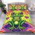 Cute cartoon green frog with big eyes bedding set