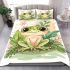 Cute cartoon illustration of a little frog with big eyes bedding set