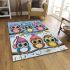 Cute cartoon owls with different hats area rugs carpet