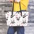 Cute cartoon panda pattern leather Chic Stylish Tote Bag & Women Totes: Perfect Gift for Girlfriend | Crossbody, Purse, Handbag