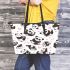 Cute cartoon panda pattern leather Chic Stylish Tote Bag & Women Totes: Perfect Gift for Girlfriend | Crossbody, Purse, Handbag