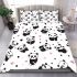 Cute cartoon panda pattern bedding set