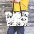 Cute cartoon panda pattern leather tote bag