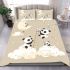 Cute cartoon pandas playing on clouds bedding set