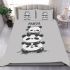 Cute cartoon pandas stacked on top bedding set