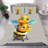 Cute cartoon style bee character bedding set