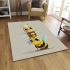 Cute cartoon style bee character area rugs carpet