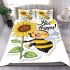 Cute cartoon style bee holding a sunflower bedding set