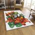 Cute cartoon tree frog with lily flower area rugs carpet
