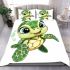 Cute cartoon turtle bedding set