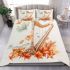 Cute damselfly and music notes with harp bedding set