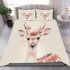 Cute deer with a floral wreath on its horns bedding set