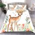 Cute deer with flowers bedding set