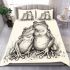 Cute frog couple in love bedding set