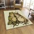 Cute frog couple in love area rugs carpet