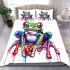 Cute frog full body colorful bedding set