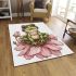 Cute frog sitting on the flower area rugs carpet