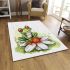 Cute frog sitting on the flower area rugs carpet