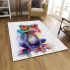 Cute frog with glasses in a full body shot area rugs carpet