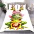 Cute frogs one pink bedding set