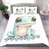 Cute little aquamarine color bedding set