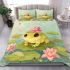 Cute little frog in the water bedding set