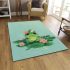 Cute little frog in the water area rugs carpet