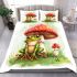 Cute little frog sitting under the mushroom bedding set