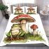 Cute little frog sitting under the mushroom bedding set