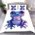 Cute little frog with big eyes bedding set