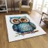 Cute owl clipart with big eyes area rugs carpet