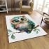 Cute owl clipart with big eyes colorful feathers area rugs carpet