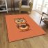 Cute owl holding coffee area rugs carpet